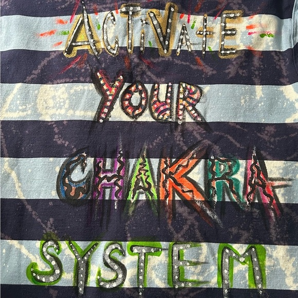 Wild Woman Twin Flame Hand Painted Up Cycled Vintage 1980s LL Bean Rugby - Picture 3 of 7